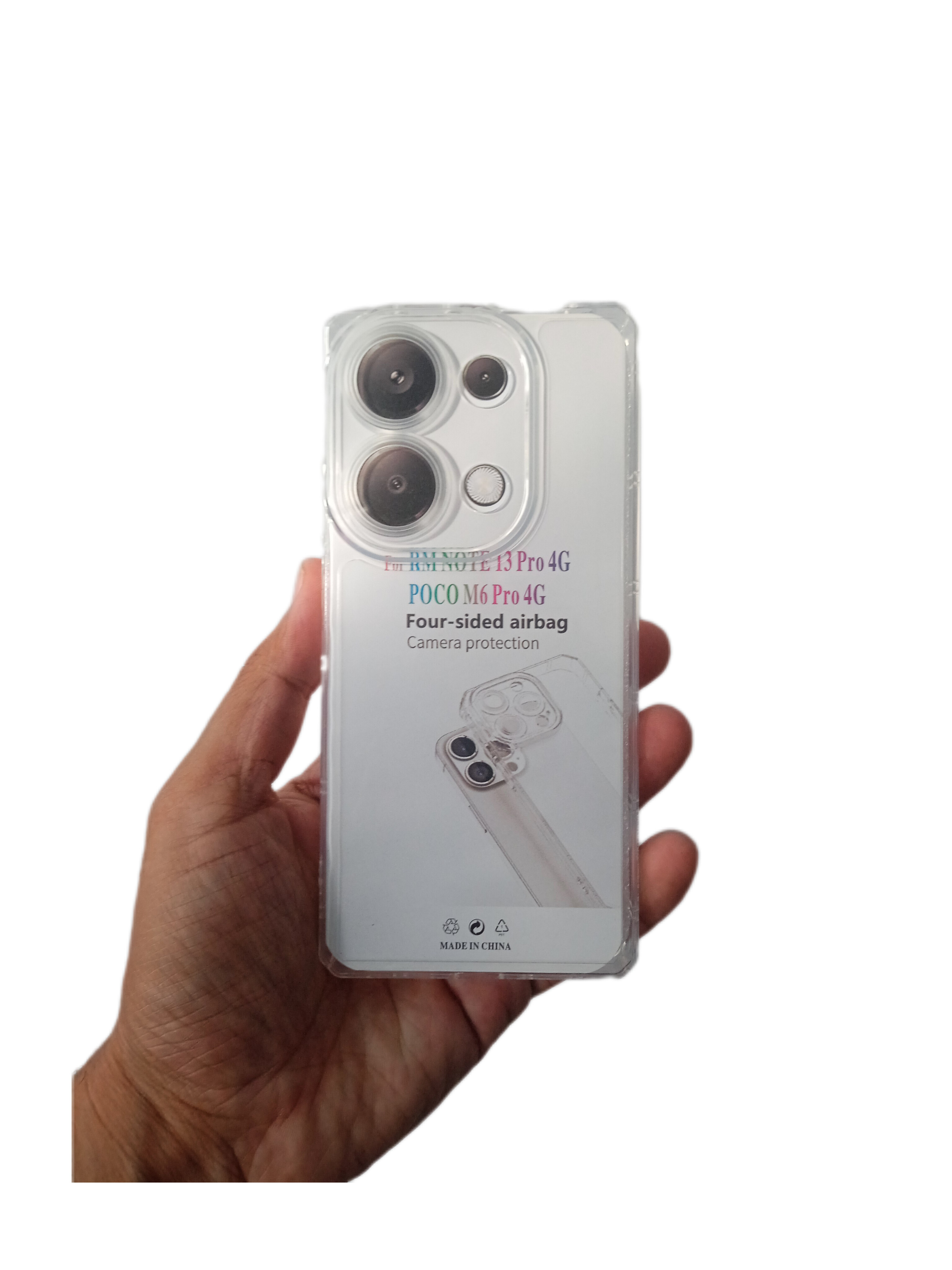 کاور(قاب) بی رنگ محافظ لنز دار ایربگ دار گوشی شیائومی Note 13 pro 4g- Poco M6 Pro-Note 14s